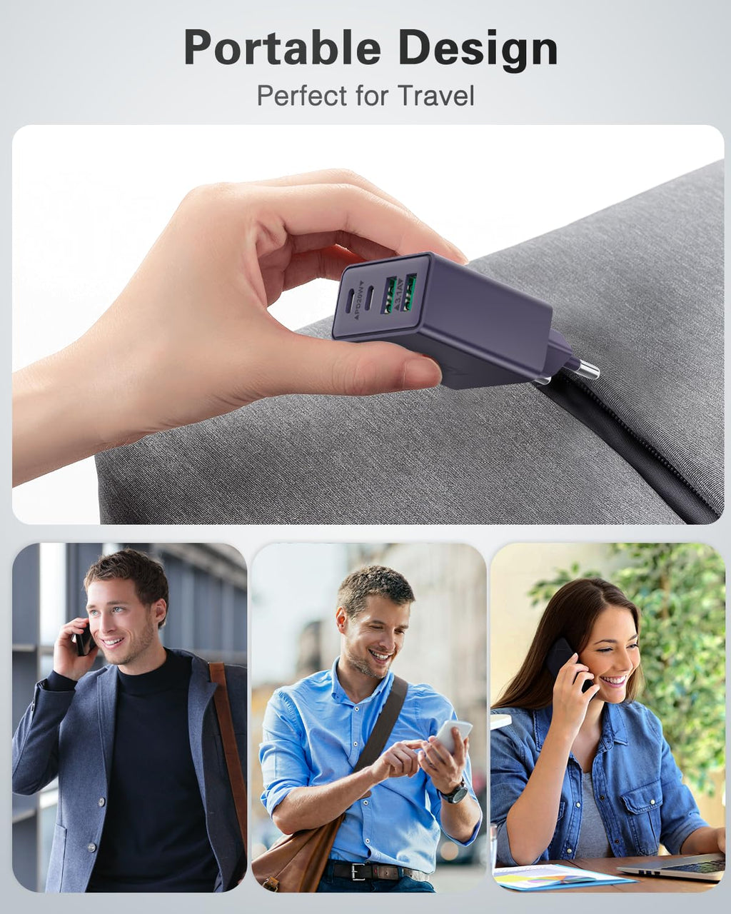 USB C Ladegerät, 40W 4 Ports Stecker Mehrfach Schnellladegerät USB C Ladegerät für iPhone 17 16 15 14 13 Pro Max Plus 12 11, Samsung