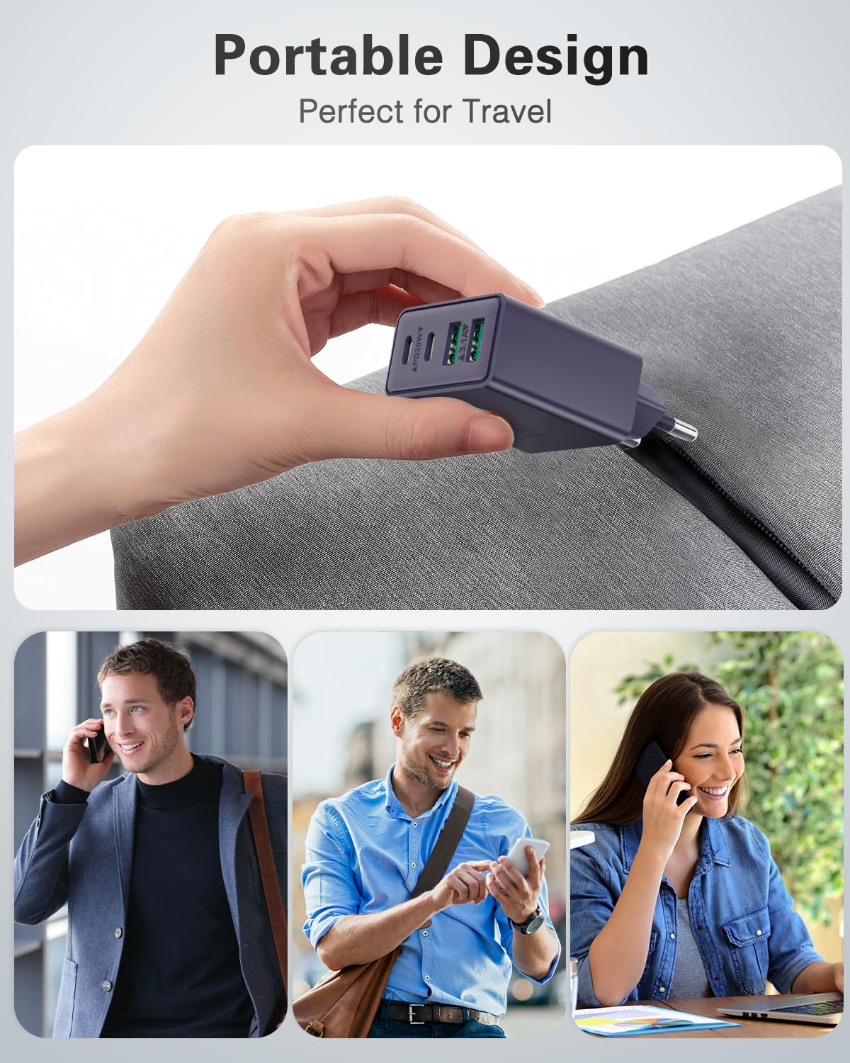USB C Ladegerät, 40W 4 Ports Stecker Mehrfach Schnellladegerät USB C Ladegerät für iPhone 17 16 15 14 13 Pro Max Plus 12 11, Samsung