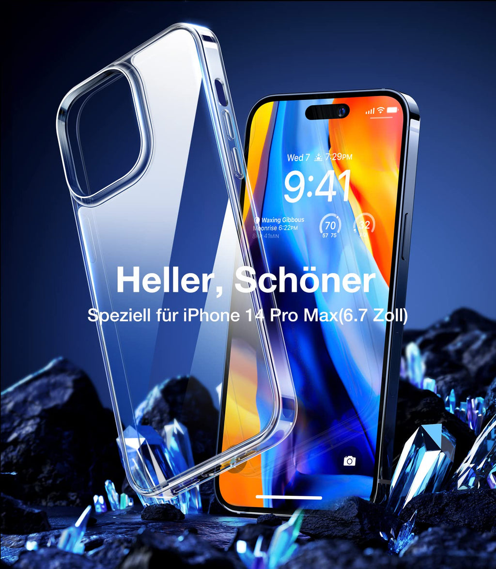 TORRAS für iPhone 18 Pro Hülle iPhone 17 Pro Hülle,Militärschut,Transparent