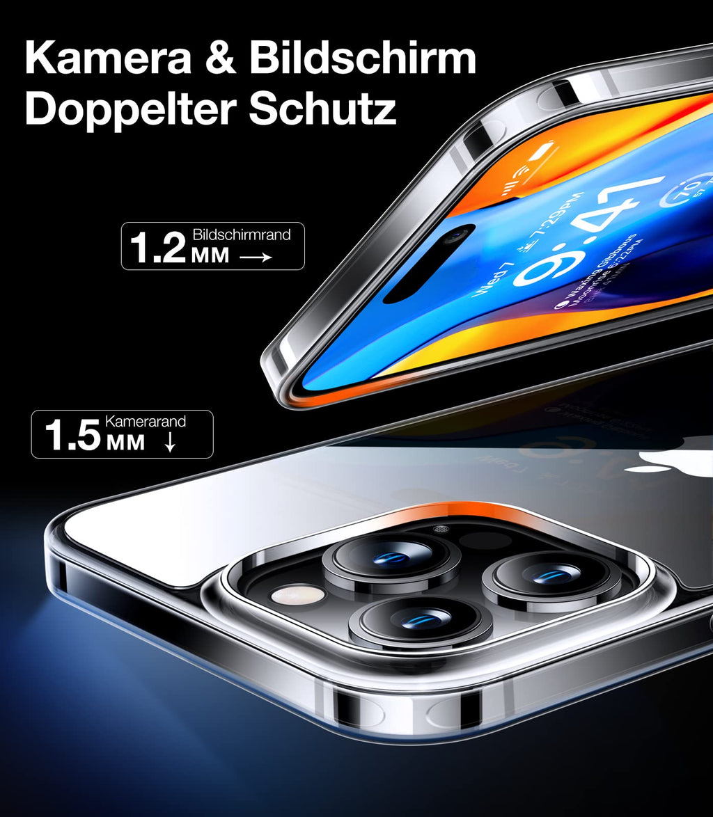 TORRAS für iPhone 18 Pro Hülle iPhone 17 Pro Hülle,Militärschut,Transparent