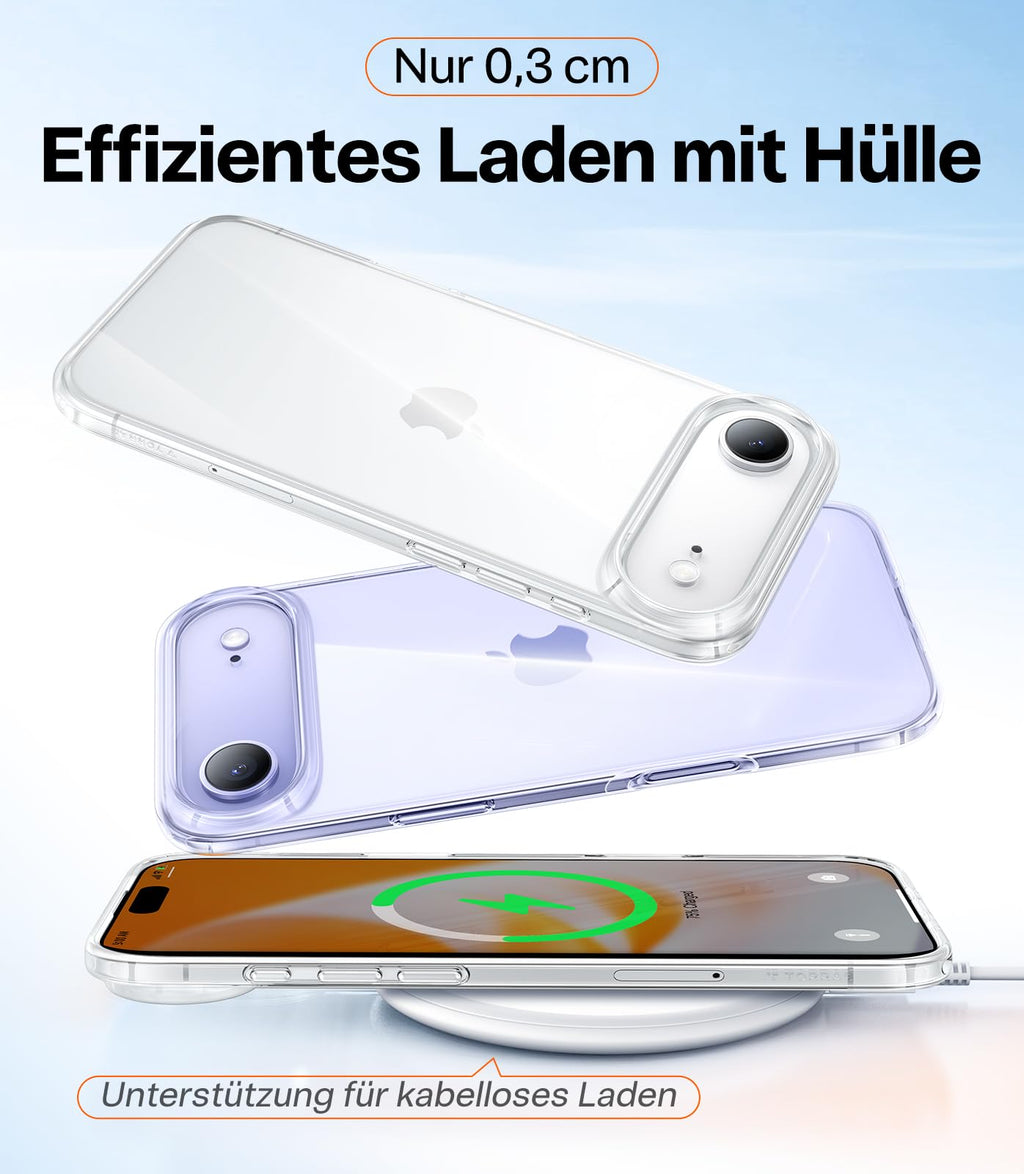 TORRAS für iPhone 18 Pro Hülle iPhone 17 Pro Hülle,Militärschut,Transparent
