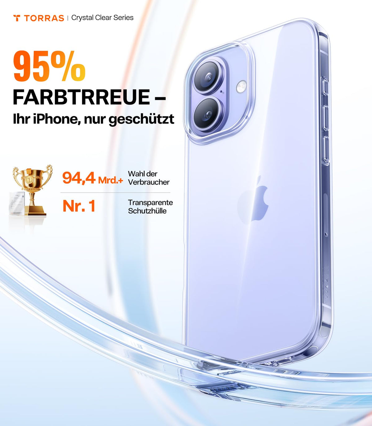 TORRAS für iPhone 18 Pro Hülle iPhone 17 Pro Hülle,Militärschut,Transparent