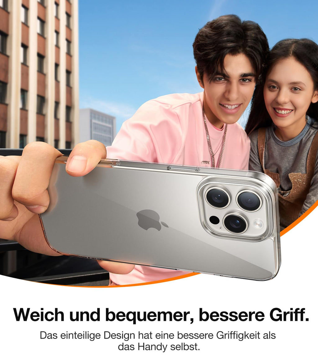 TORRAS für iPhone 18 Pro Hülle iPhone 17 Pro Hülle,Militärschut,Transparent