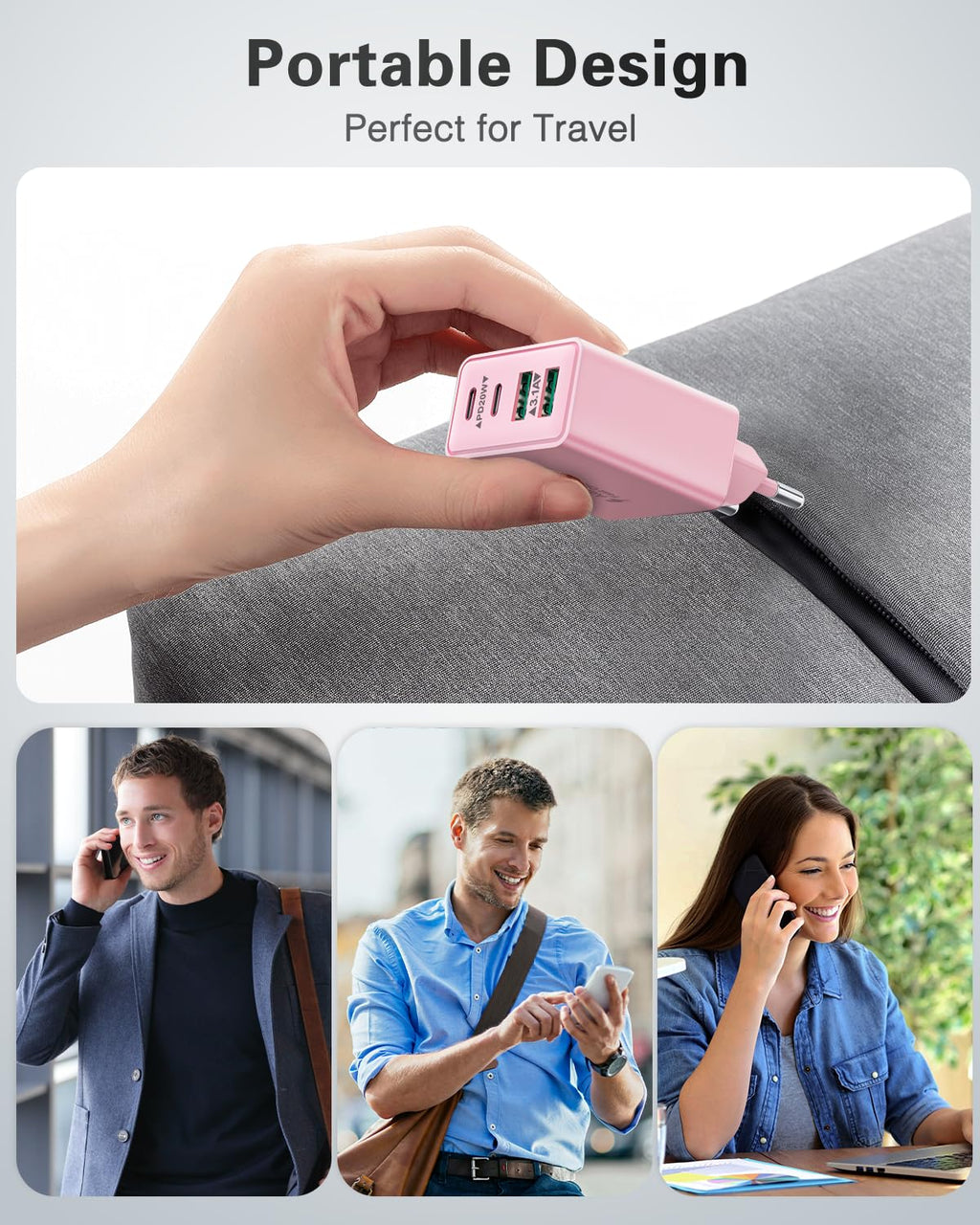 USB C Ladegerät, 40W 4 Ports Stecker Mehrfach Schnellladegerät USB C Ladegerät für iPhone 17 16 15 14 13 Pro Max Plus 12 11, Samsung