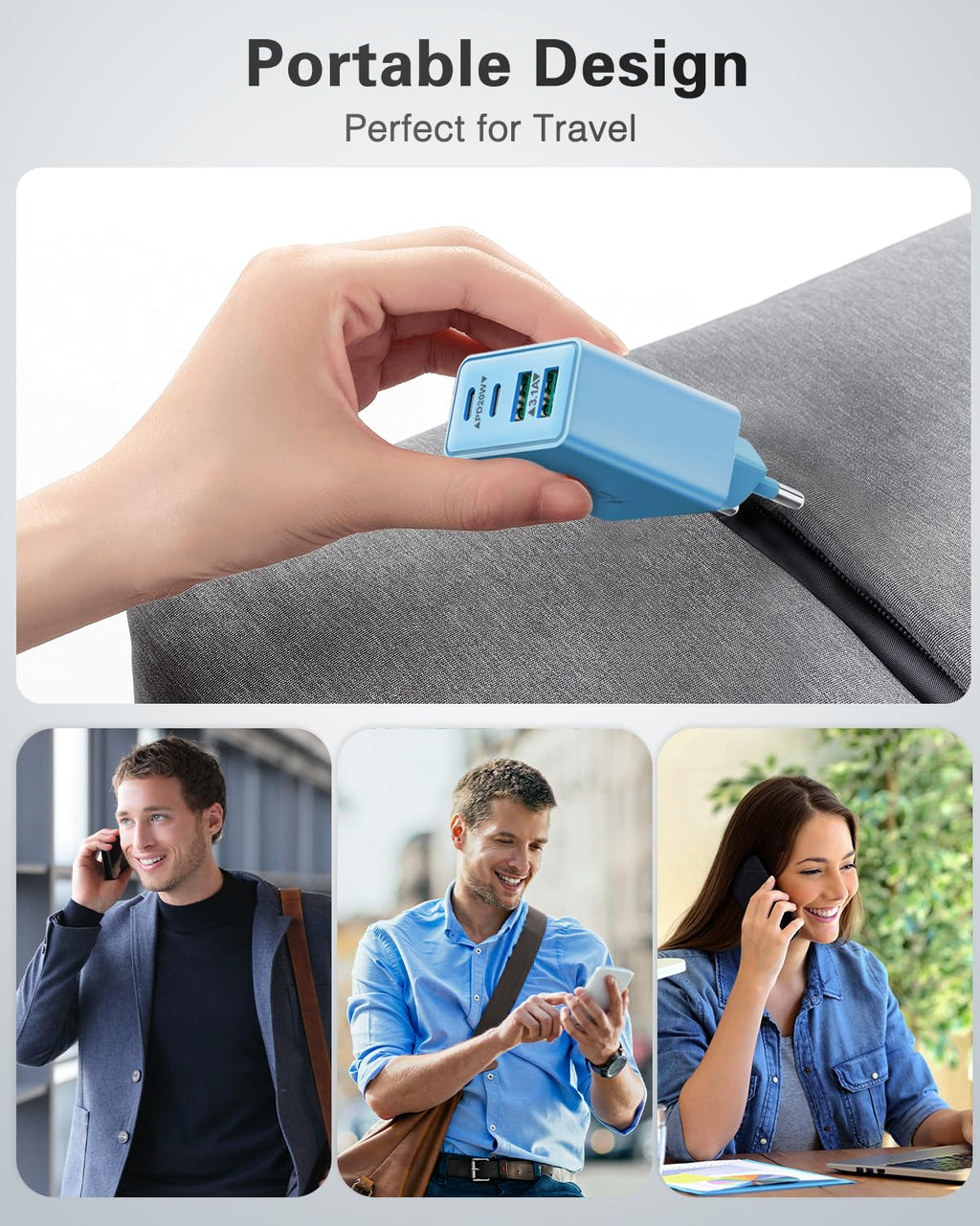 USB C Ladegerät, 40W 4 Ports Stecker Mehrfach Schnellladegerät USB C Ladegerät für iPhone 17 16 15 14 13 Pro Max Plus 12 11, Samsung