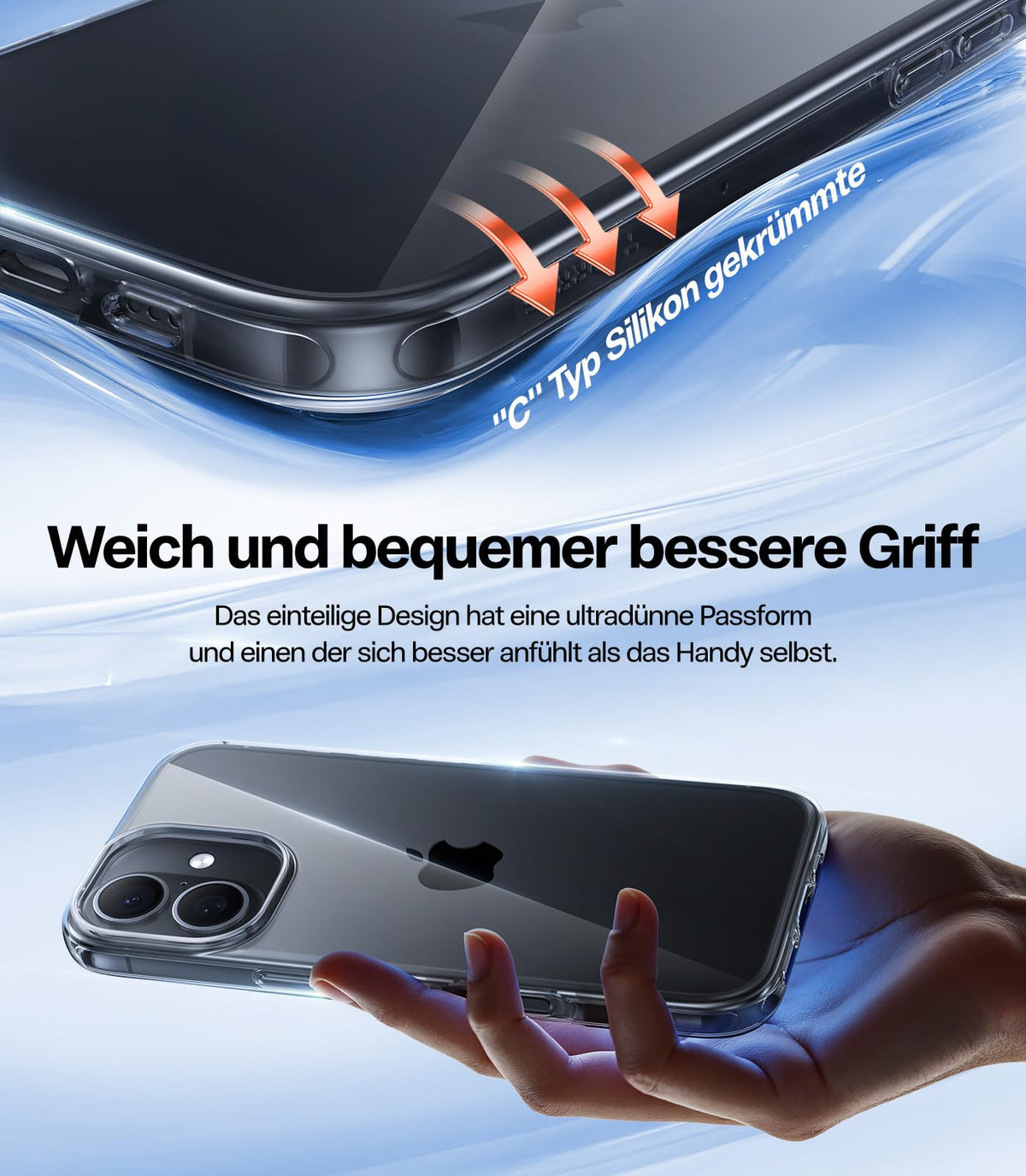 TORRAS für iPhone 18 Pro Hülle iPhone 17 Pro Hülle,Militärschut,Transparent