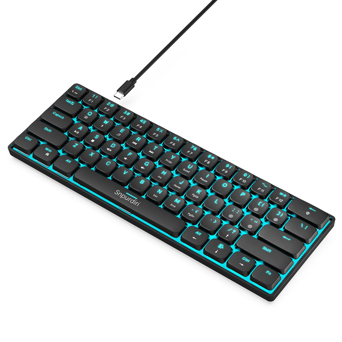 Snpurdiri 60% kabelgebundene mechanische Gaming-Tastatur