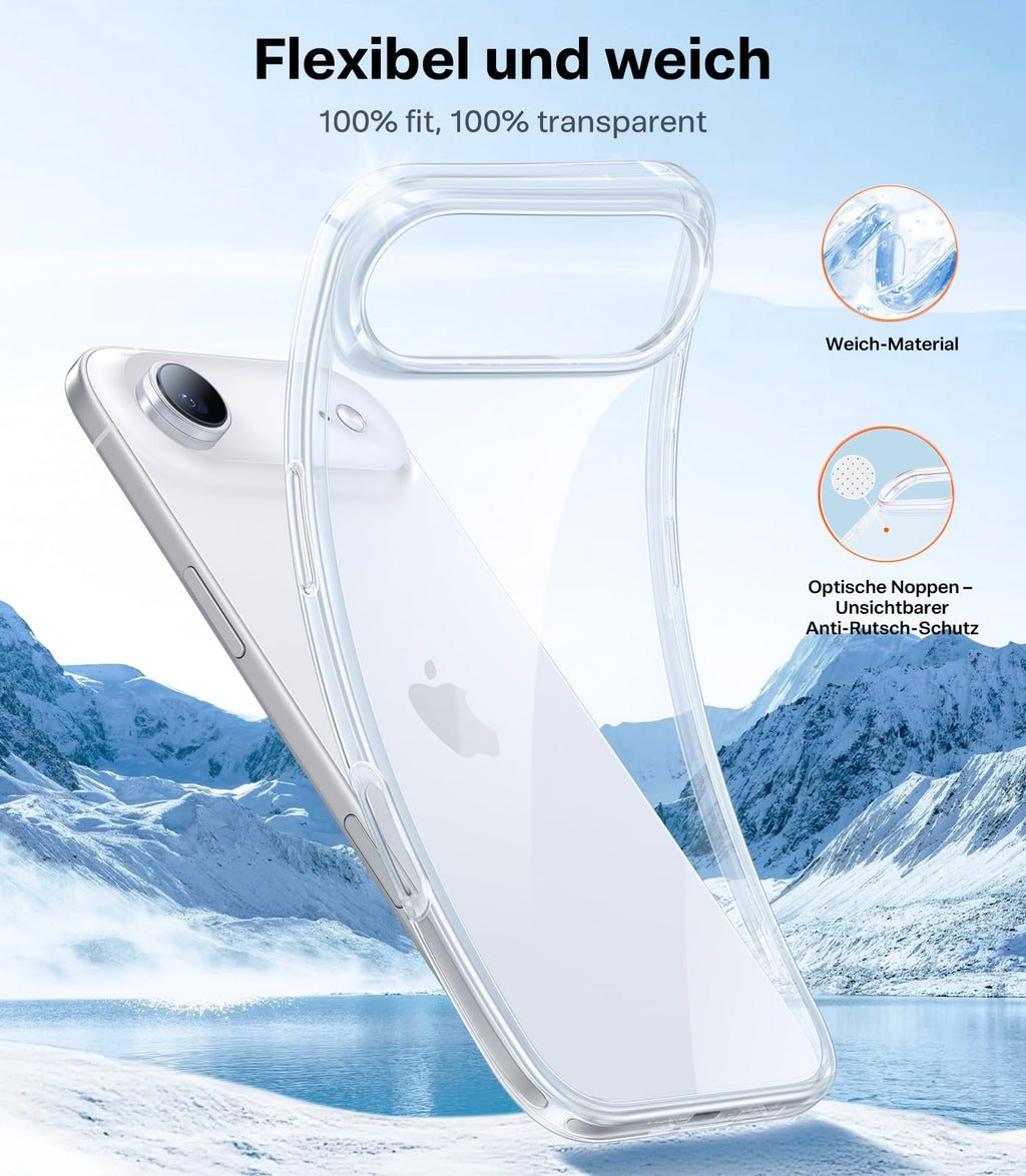 TORRAS für iPhone 18 Pro Hülle iPhone 17 Pro Hülle,Militärschut,Transparent