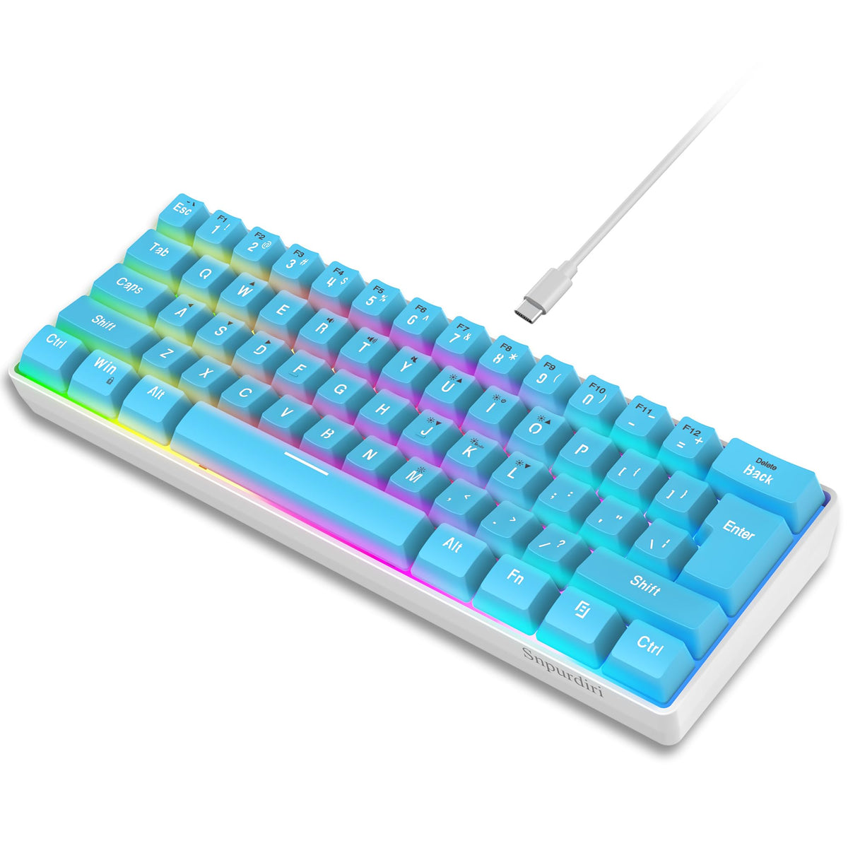 Snpurdiri 60% kabelgebundene mechanische Gaming-Tastatur