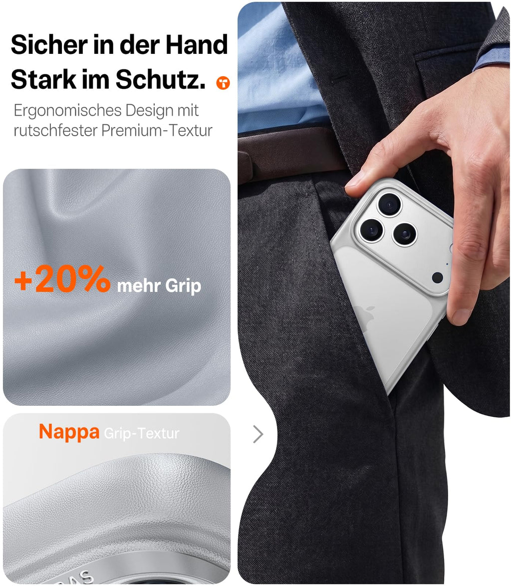 TORRAS für iPhone 18 Pro Hülle iPhone 17 Pro Hülle,Militärschut,Transparent
