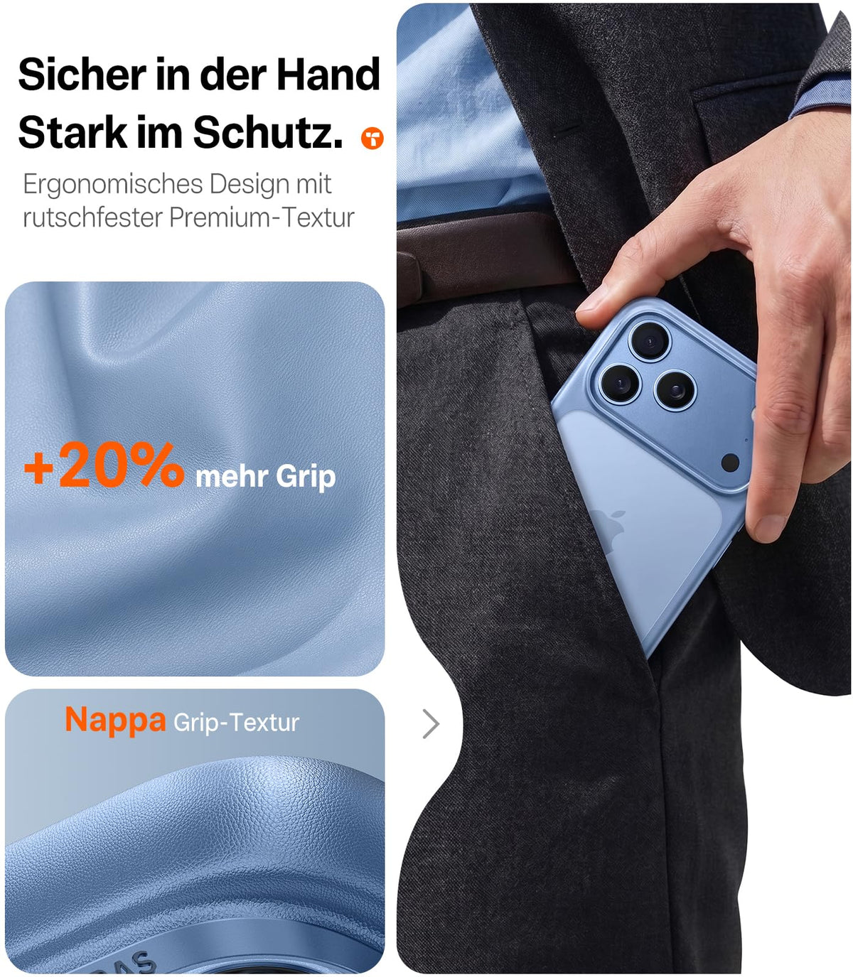 TORRAS für iPhone 18 Pro Hülle iPhone 17 Pro Hülle,Militärschut,Transparent