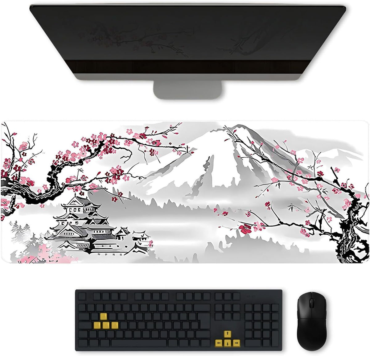 XXL Gaming Mauspad  Japan Kirschenblüten Rutschfest 800x300mm