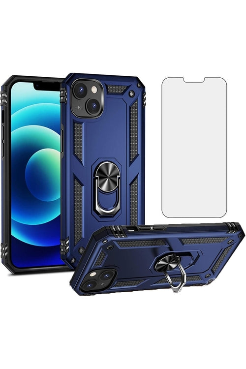 iPhone 15 Armor Tank Case – Stoßfeste Schutzhülle mit Halterung & Displayschutz