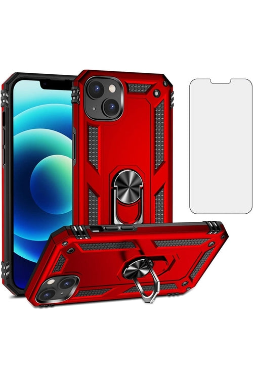 iPhone 15 Armor Tank Case – Stoßfeste Schutzhülle mit Halterung & Displayschutz